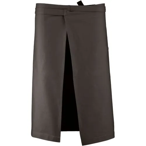 Tablier coton long gris foncé 2 Tablier coton long