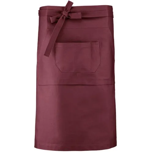 Tablier coton long lie de vin 1 Tablier coton long