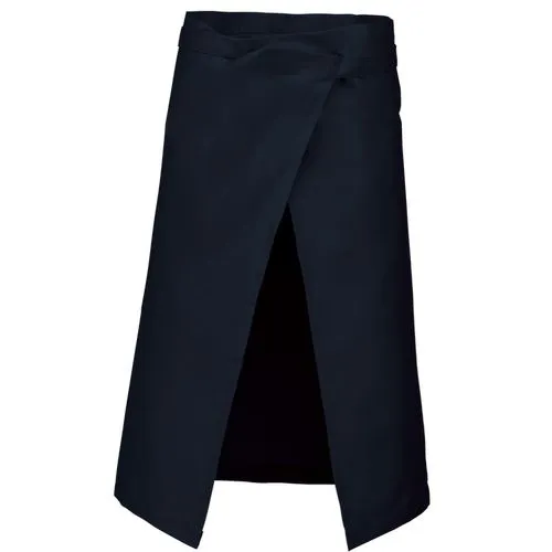 Tablier polycoton long bleu marine 2 Tablier polycoton long