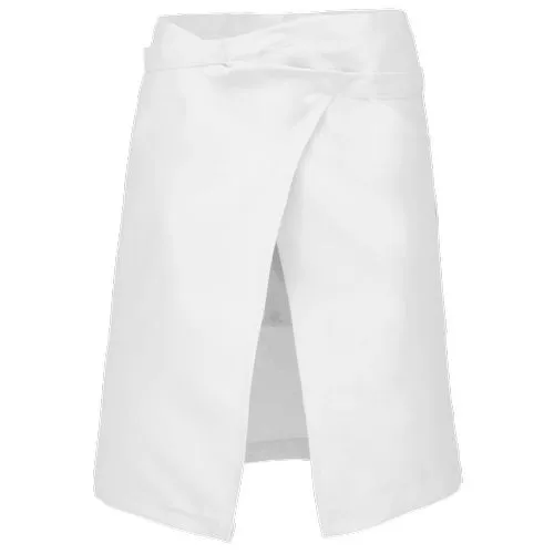 Tablier coton mi-long blanc 2 Tablier coton mi-long