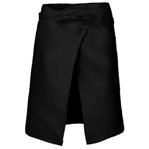 Tablier coton mi-long noir 2 Tablier coton mi-long