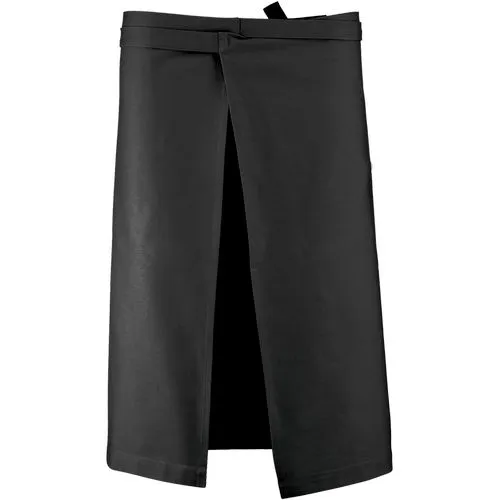 Tablier coton long noir 2 Tablier coton long