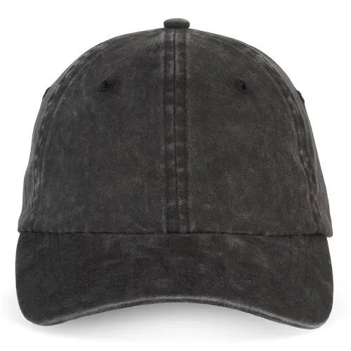 Casquette écoresponsable délavée unisexe noir délavé 1 Casquette écoresponsable délavée unisexe
