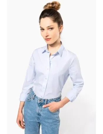 Chemise popeline manches longues femme 1 Chemise popeline manches longues femme