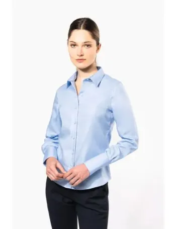 Chemise manches longues sans repassage femme