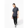 Chemise coton / élasthanne manches courtes femme