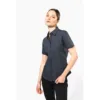 Chemise coton / élasthanne manches courtes femme