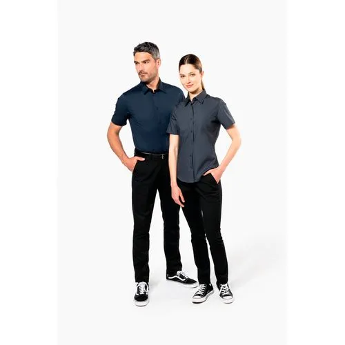 Chemise coton / élasthanne manches courtes