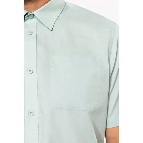 Chemise popeline polycoton manches courtes entretien facile homme