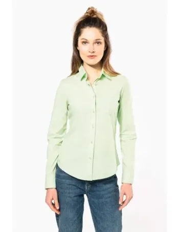 Chemise popeline polycoton entretien facile femme