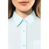 Chemise popeline polycoton manches courtes entretien facile femme