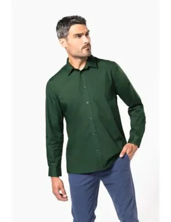 Chemise popeline polycoton entretien facile homme