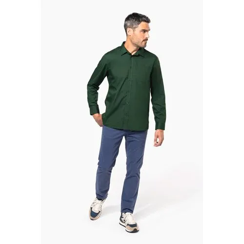 Chemise popeline polycoton entretien facile homme