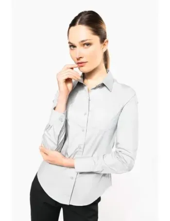 Chemise popeline manches longues femme 1 Chemise popeline manches longues femme