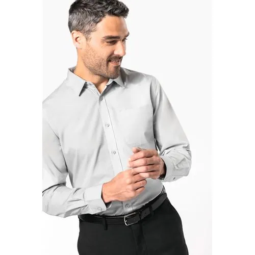 Chemise popeline manches longues