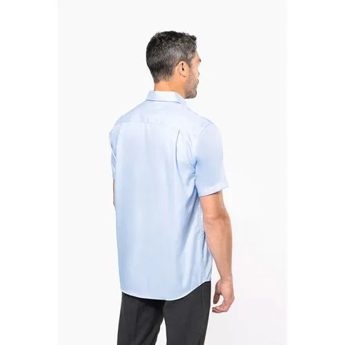 Chemise micro-sergé manches courtes sans repassage