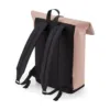 Sac à dos avec rabat roll-top en polyuréthane mat