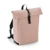 Sac à dos avec rabat roll-top en polyuréthane mat