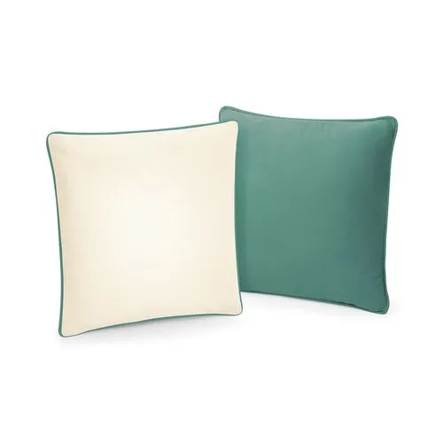 Housse de coussin à bord passepoilé