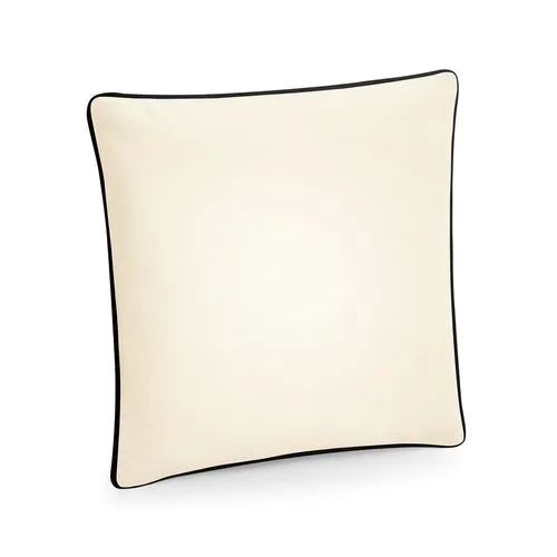Housse de coussin à bord passepoilé noir 1 Housse de coussin à bord passepoilé