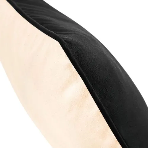 Housse de coussin à bord passepoilé