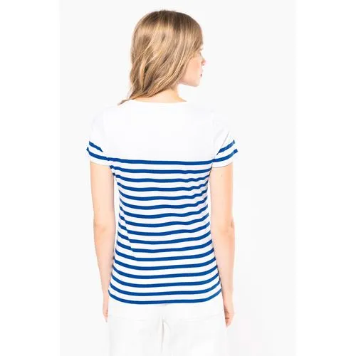 T-shirt marin col rond Bio femme