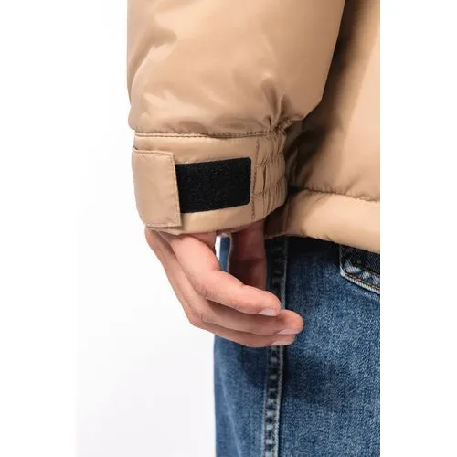 Parka matelassée à capuche bi-ton unisexe