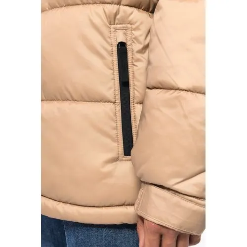 Parka matelassée à capuche bi-ton unisexe