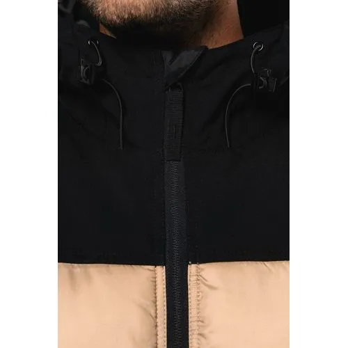 Parka matelassée à capuche bi-ton unisexe