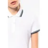 Polo femme manches courtes à liserés contrastés