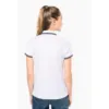 Polo femme manches courtes à liserés contrastés