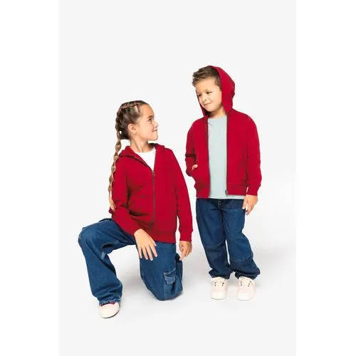 Sweat-shirt écoresponsable zippé à capuche enfant