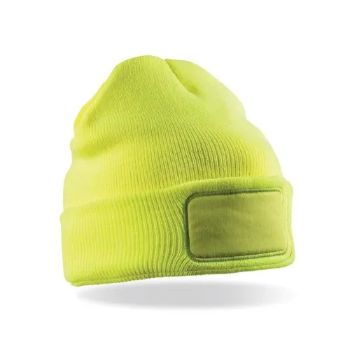 Bonnet imprimable Thinsulate™ recyclé jaune fluo 1 Bonnet imprimable Thinsulate™ recyclé