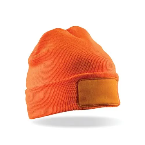 Bonnet imprimable Thinsulate™ recyclé orange fluo 1 Bonnet imprimable Thinsulate™ recyclé