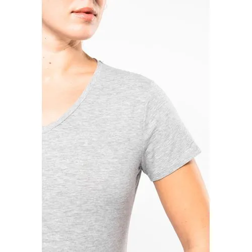 T-shirt col V manches courtes femme