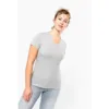 T-shirt col V manches courtes femme