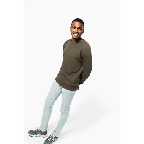 Sweat-shirt Bio col rond manches raglan homme