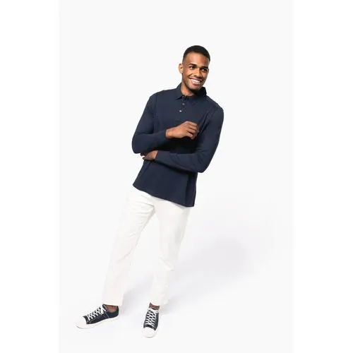 Polo jersey manches longues homme