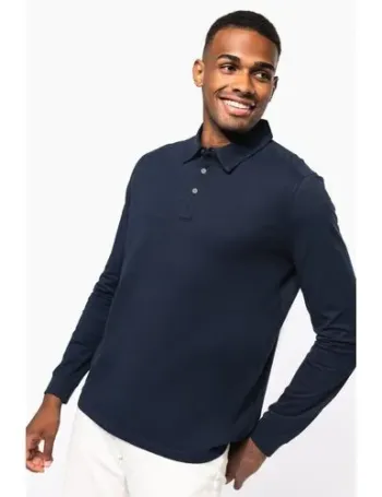 Polo jersey manches longues homme