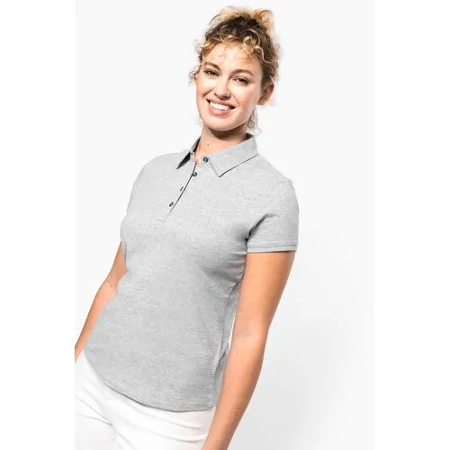 Polo jersey manches courtes femme