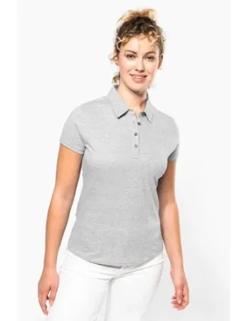 Polo jersey manches courtes femme