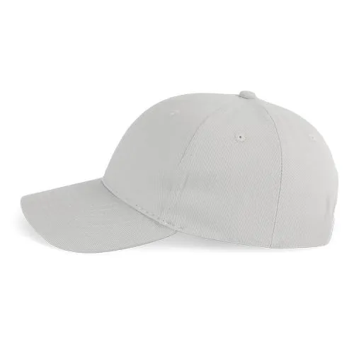 Casquette en coton bio – 6 panneaux gris neige 2 Casquette en coton bio - 6 panneaux