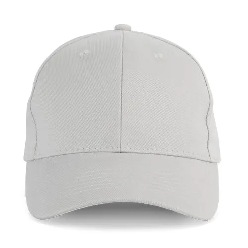 Casquette en coton bio – 6 panneaux gris neige 1 Casquette en coton bio - 6 panneaux