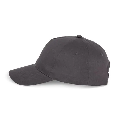 Casquette en coton et polyester recyclés K-loop tracking – 5 panneaux gris foncé 2 Casquette en coton et polyester recyclés K-loop tracking - 5 panneaux