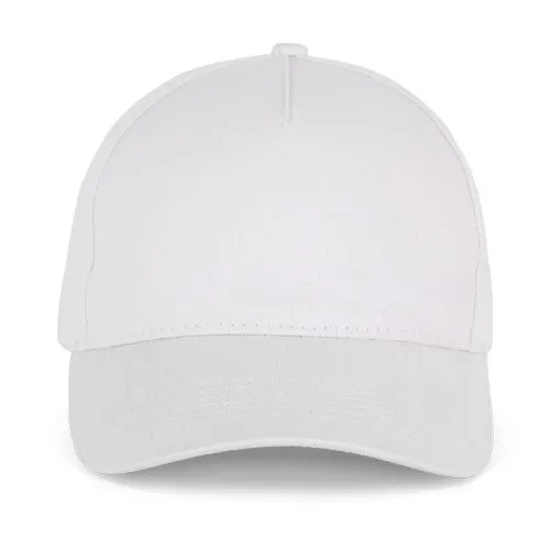 Casquette en coton et polyester recyclés K-loop tracking – 5 panneaux blanc 1 Casquette en coton et polyester recyclés K-loop tracking - 5 panneaux