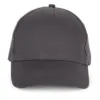 Casquette en coton et polyester recyclés K-loop tracking – 5 panneaux gris foncé 1 Casquette en coton et polyester recyclés K-loop tracking - 5 panneaux