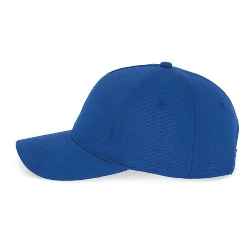 Casquette en coton et polyester recyclés K-loop tracking – 5 panneaux bleu royal 2 Casquette en coton et polyester recyclés K-loop tracking - 5 panneaux