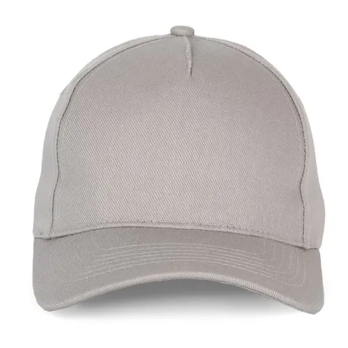 Casquette en coton et polyester recyclés K-loop tracking – 5 panneaux gris clair 1 Casquette en coton et polyester recyclés K-loop tracking - 5 panneaux
