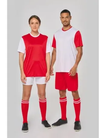 Maillot manches courtes bicolore unisexe 1 Maillot manches courtes bicolore unisexe