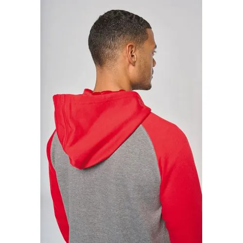 Veste molleton zippée capuche bicolore unisexe